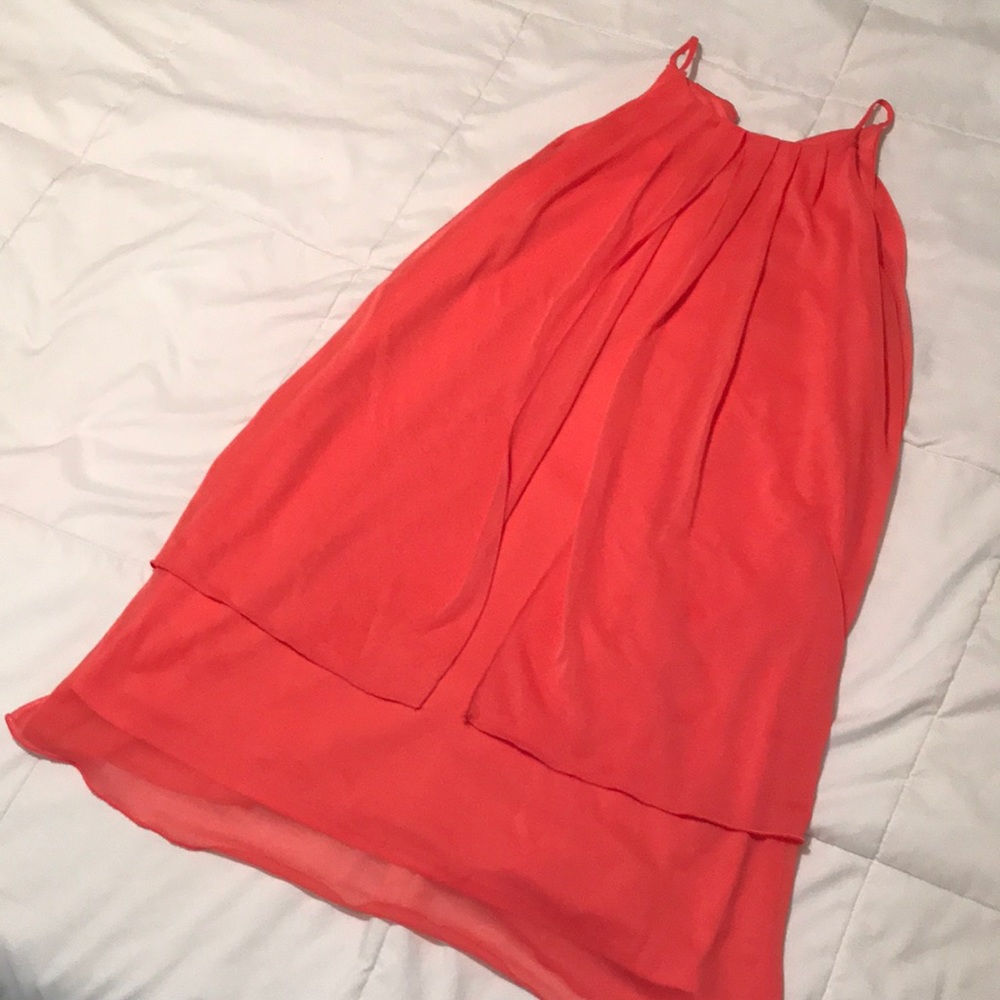 Peach sheath dress